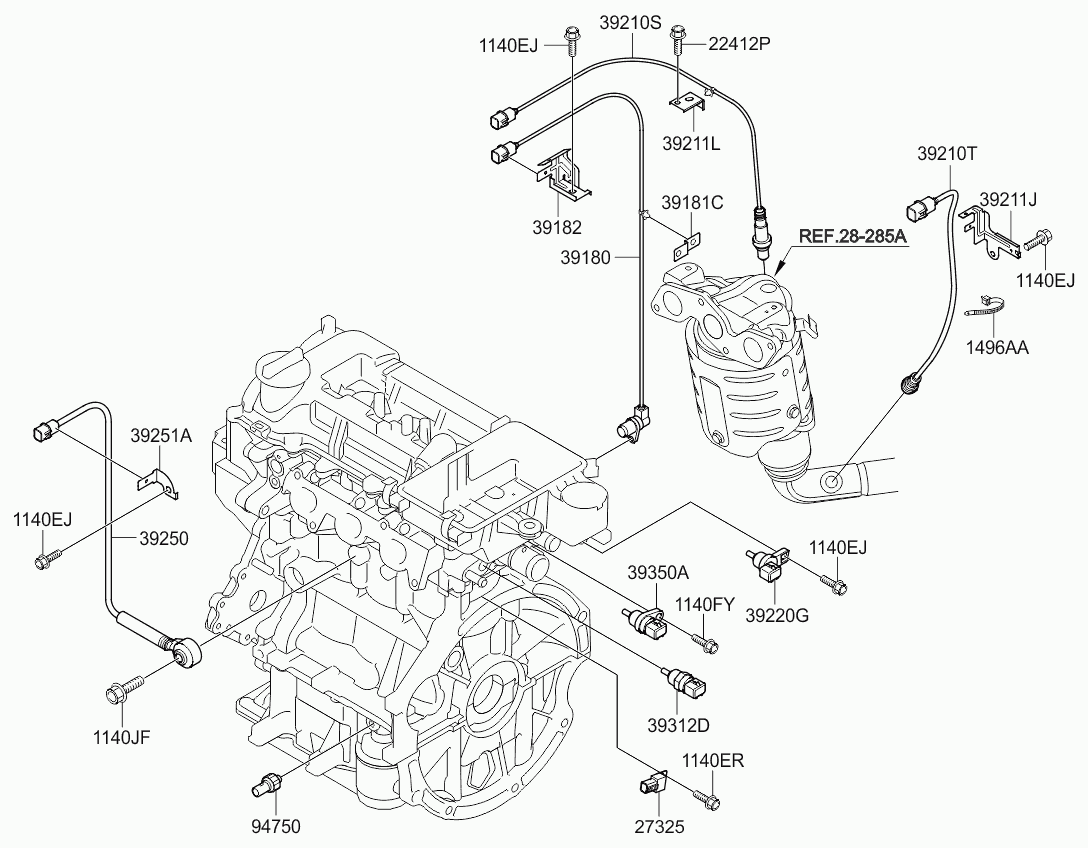 Датчик коленвала для Киа Пиканто 2007-2011