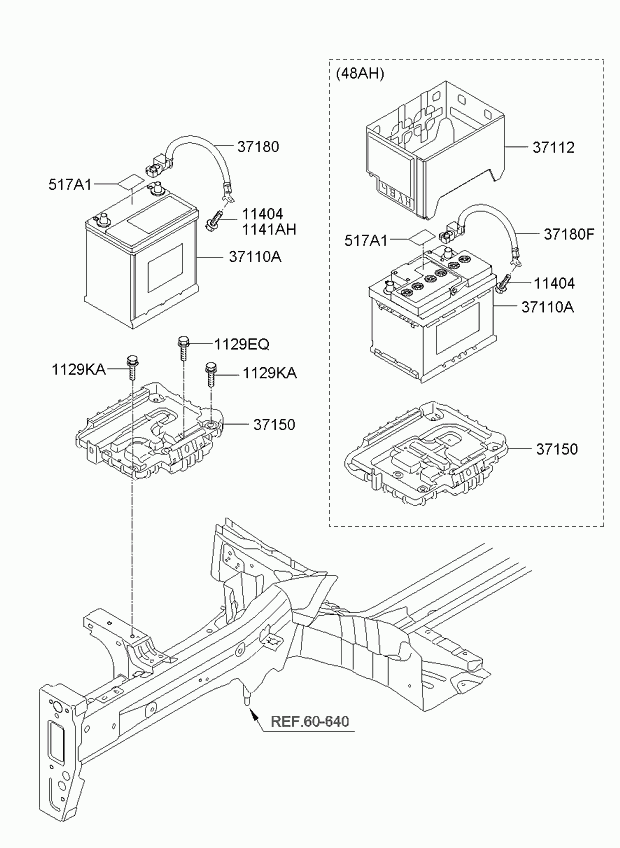 Аккумулятор для Киа Пиканто 2007-2011