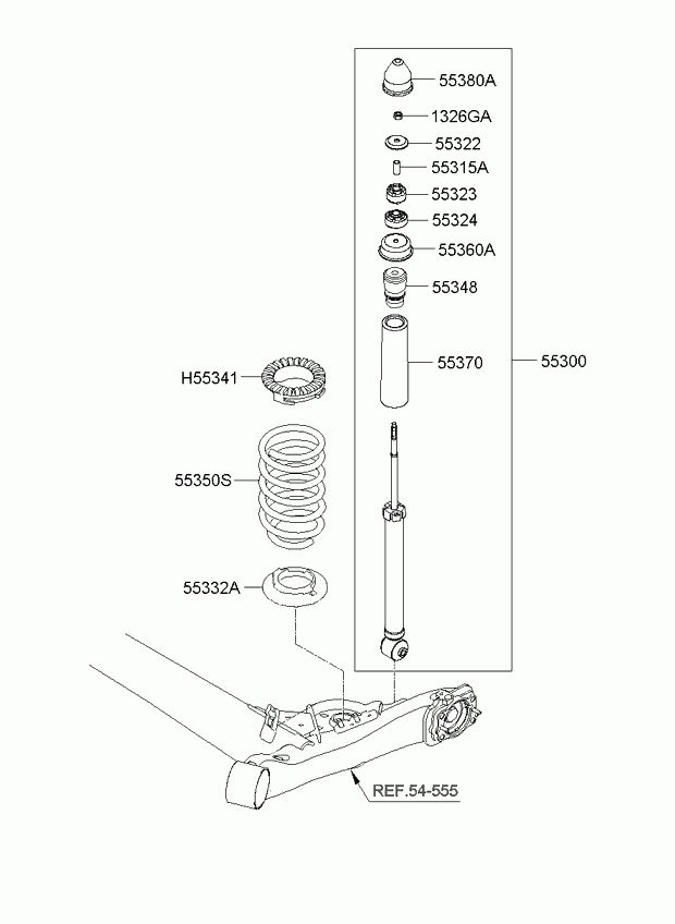 Амортизатор задний для Киа Пиканто 2007-2011