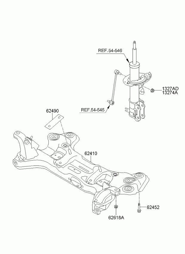 Подрамник передний для Киа Пиканто 2007-2011