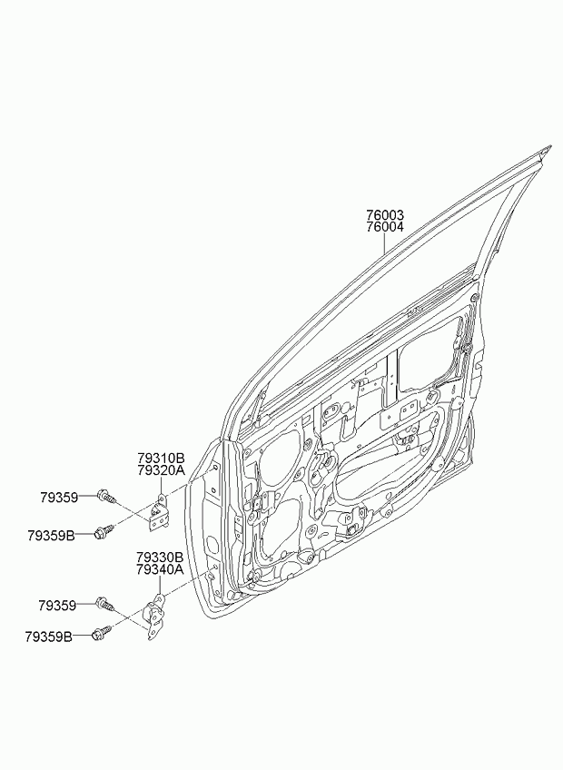 Петля двери передняя правая для Киа Пиканто 2007-2011