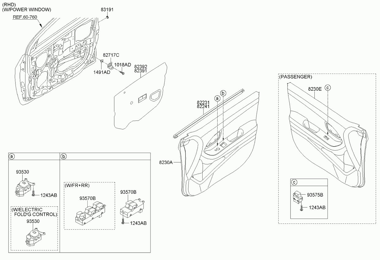Кнопки стеклоподъёмников водительской двери для Киа Пиканто 2007-2011