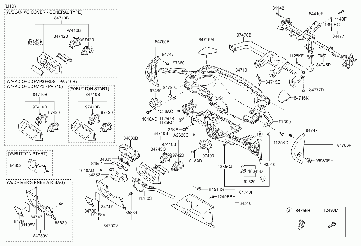 Приборная панель для Киа Пиканто 2007-2011