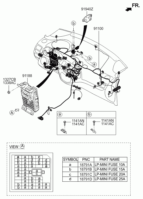 Блок предохранителей для Киа Пиканто 2007-2011