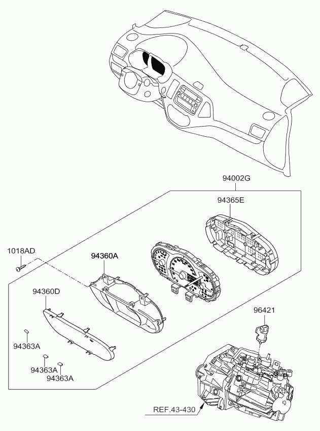 Щиток приборов для Киа Пиканто 2007-2011