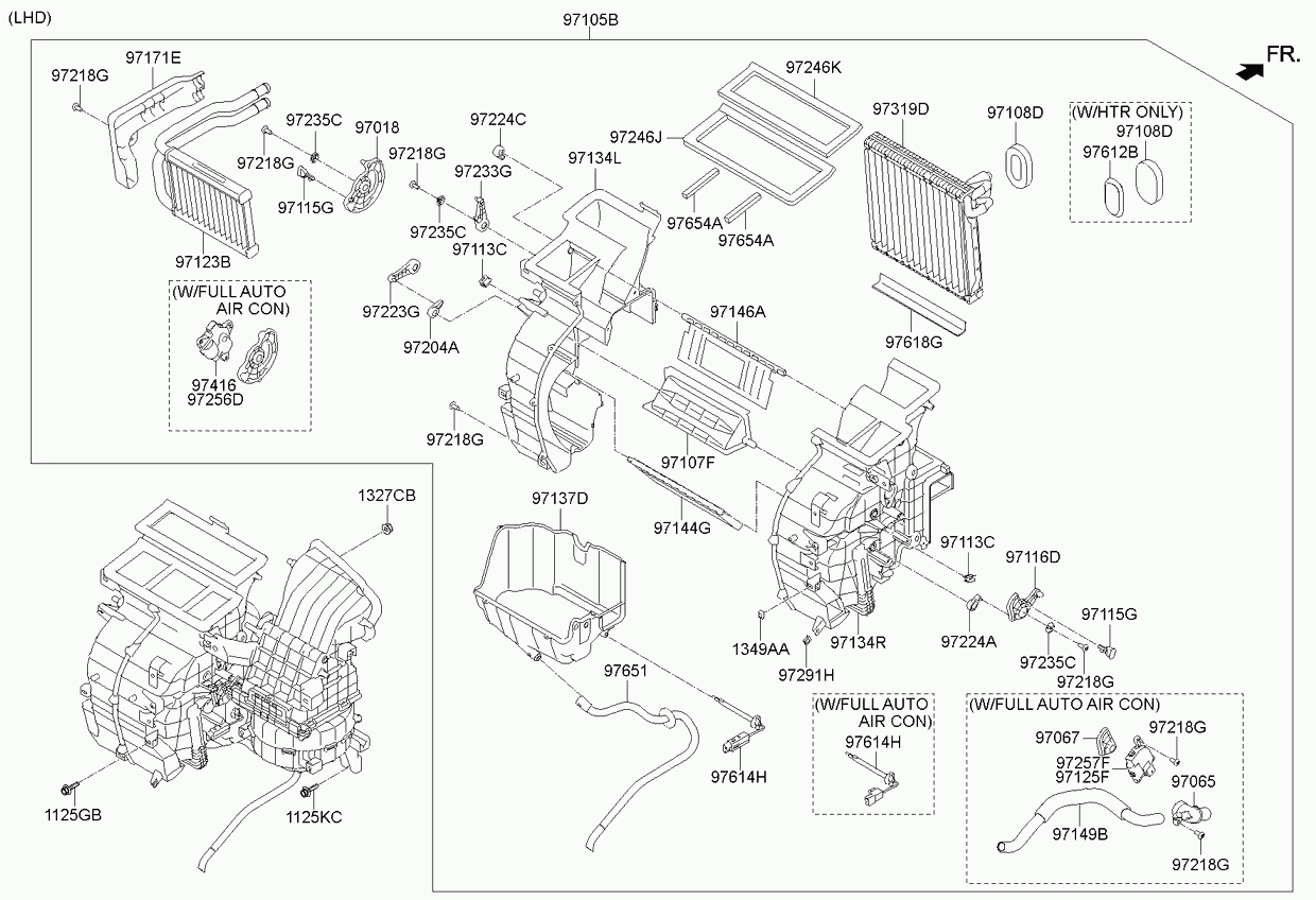 Отопитель салона в сборе для Киа Пиканто 2007-2011