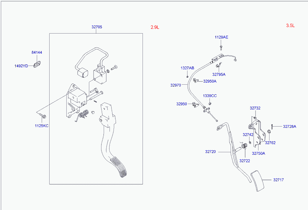 Педаль газа для Хендай Терракан 2001-2004