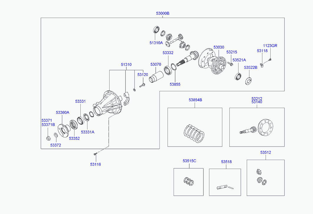 Редуктор задний  для Хендай Терракан 2001-2004