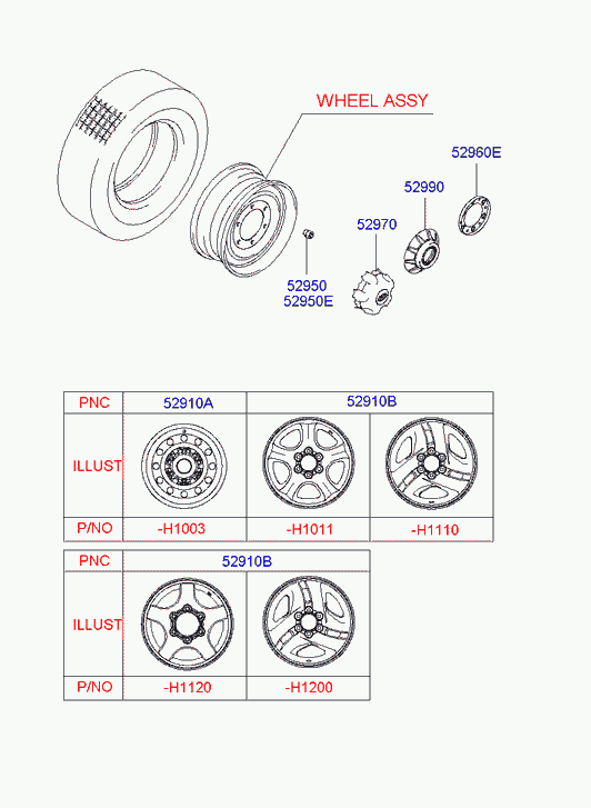 Диск колёсный для Хендай Терракан 2001-2004