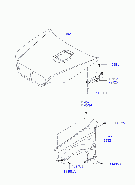 Капот для Хендай Терракан 2001-2004