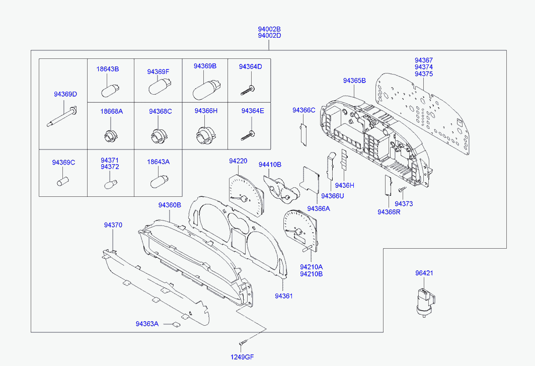 Щиток приборов для Хендай Терракан 2001-2004