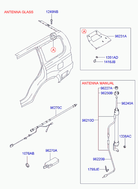 Антенна для Хендай Терракан 2001-2004