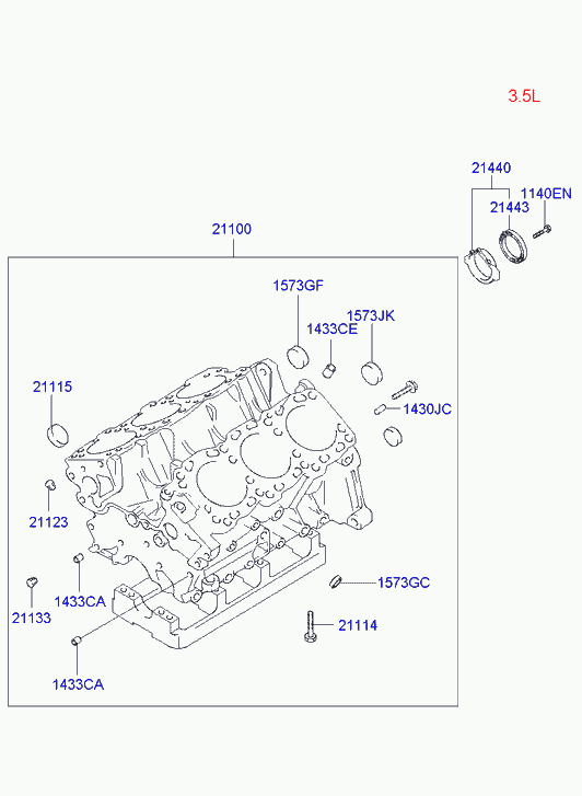 Блок цилиндров в сборе для Хендай Терракан 2004-2007