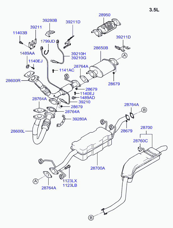 Приёмная труба для Хендай Терракан 2004-2007