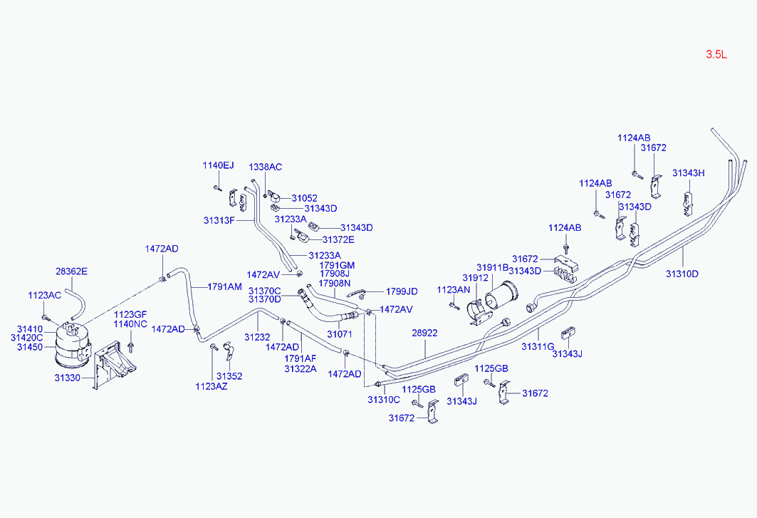 Топливный фильтр для Хендай Терракан 2004-2007
