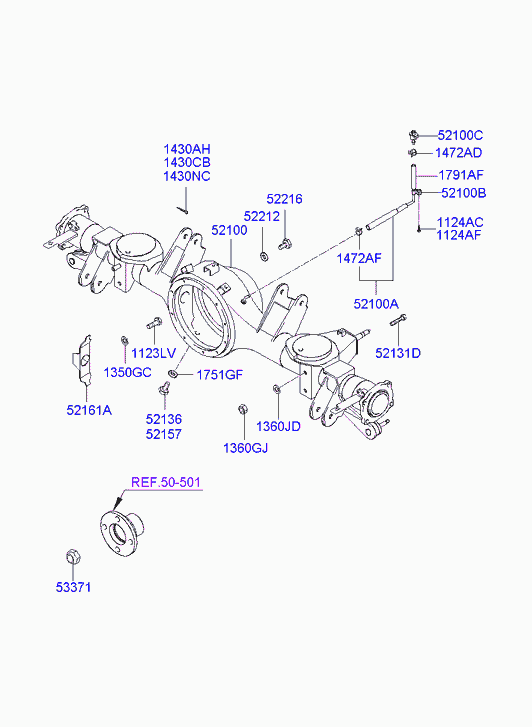 Задний мост для Хендай Терракан 2004-2007