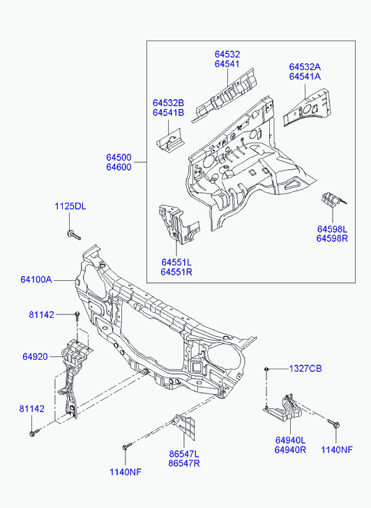 Панель передняя-телевизор для Хендай Терракан 2004-2007