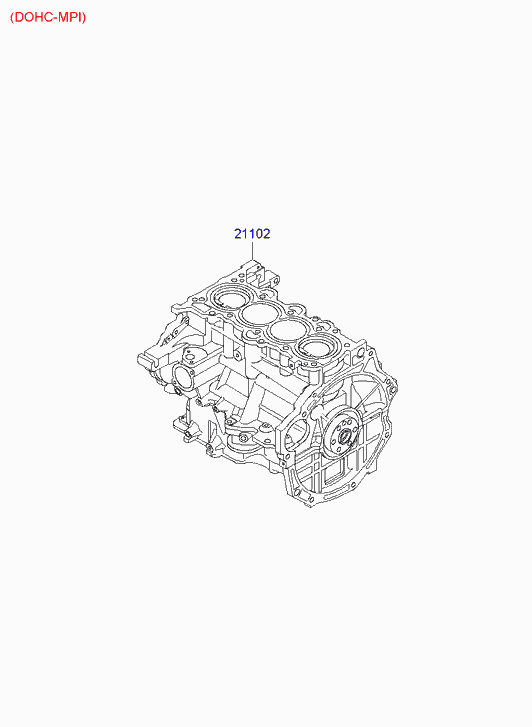 Блок цилиндров в сборе для Хендай Велостер 2011-2015