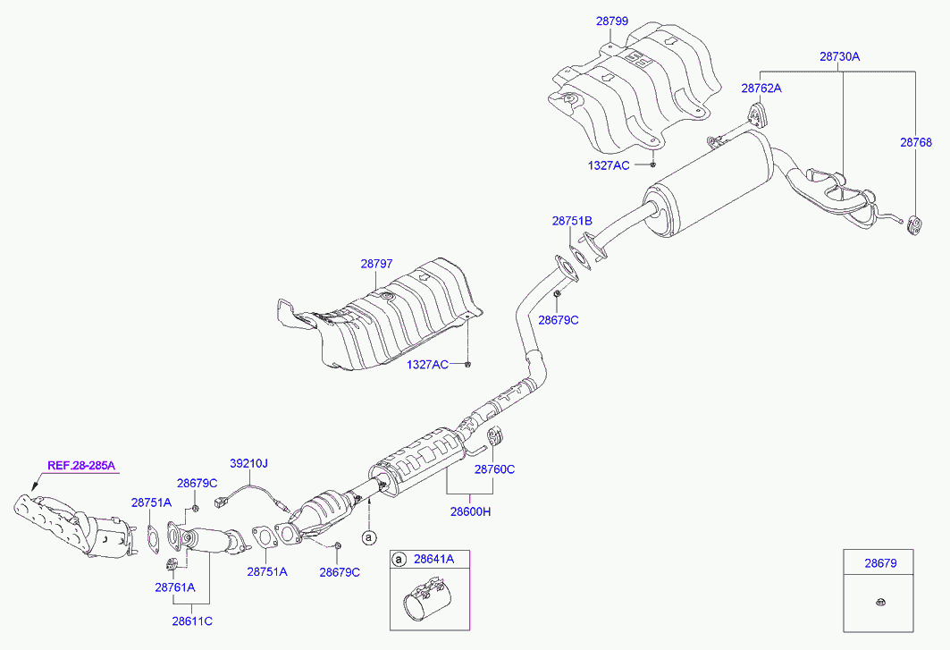 Глушитель средний для Хендай Велостер 2011-2015