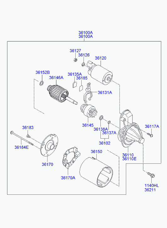 Стартер в сборе для Хендай Велостер 2011-2015