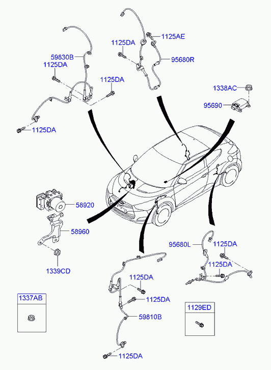 Блок АБС для Хендай Велостер 2011-2015