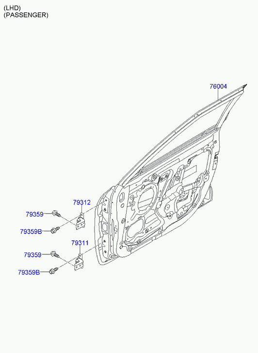 Дверь передняя левая для Хендай Велостер 2011-2015