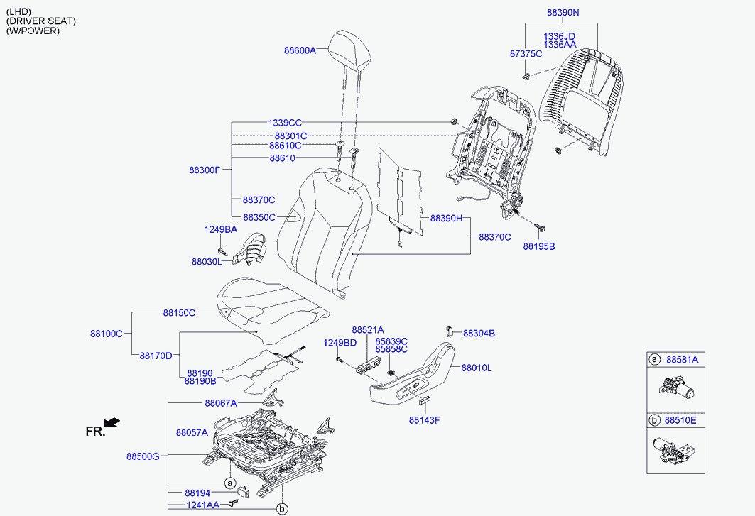 Спинка сиденья водителя для Хендай Велостер 2011-2015