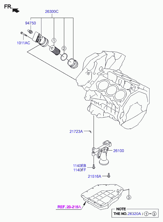 Масляный фильтр для Хендай Генезис 2013-2016