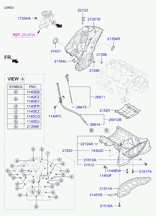 Крышка ГРМ для Хендай Генезис 2013-2016