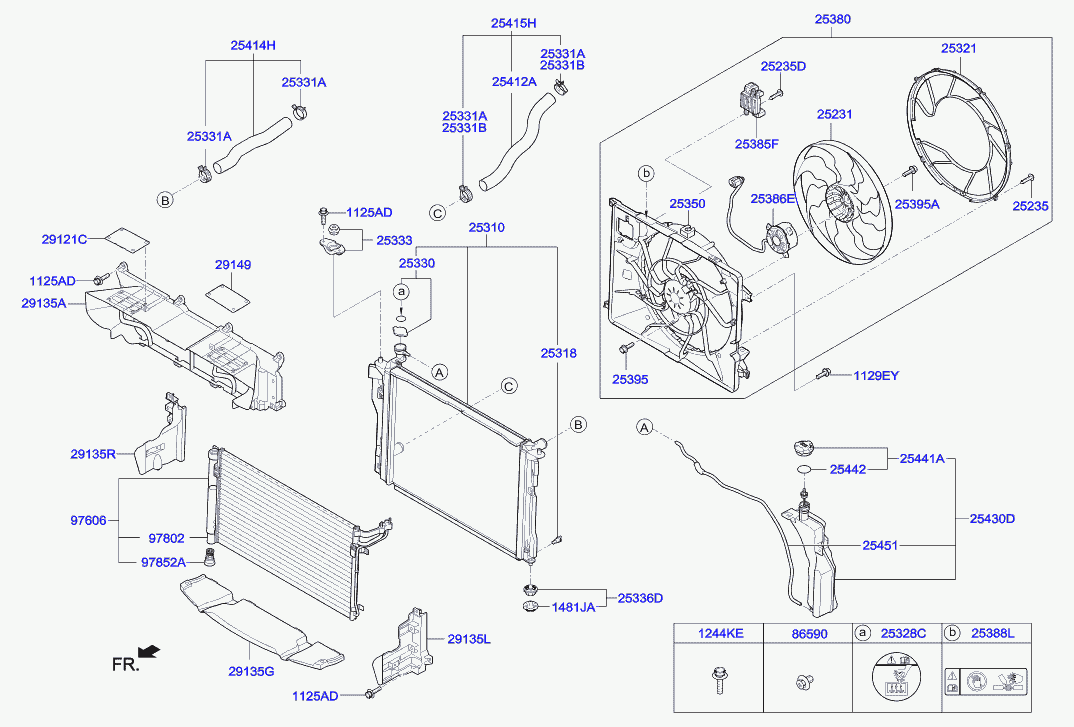Мотор вентилятора двигателя для Хендай Генезис 2013-2016