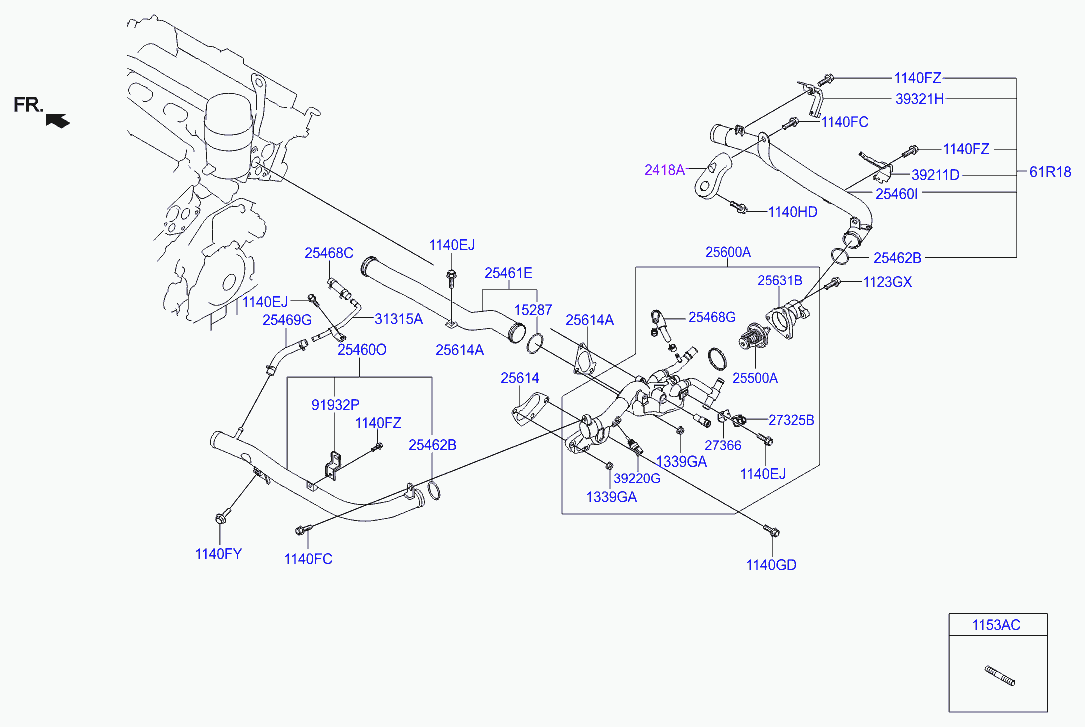 Термостат для Хендай Генезис 2013-2016