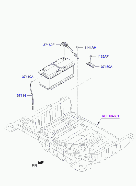 Аккумулятор для Хендай Генезис 2013-2016