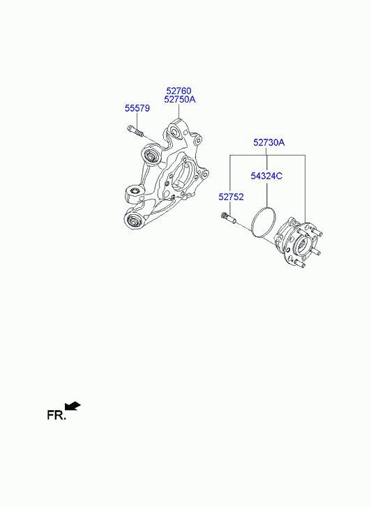 Ступица задняя правая для Хендай Генезис 2013-2016