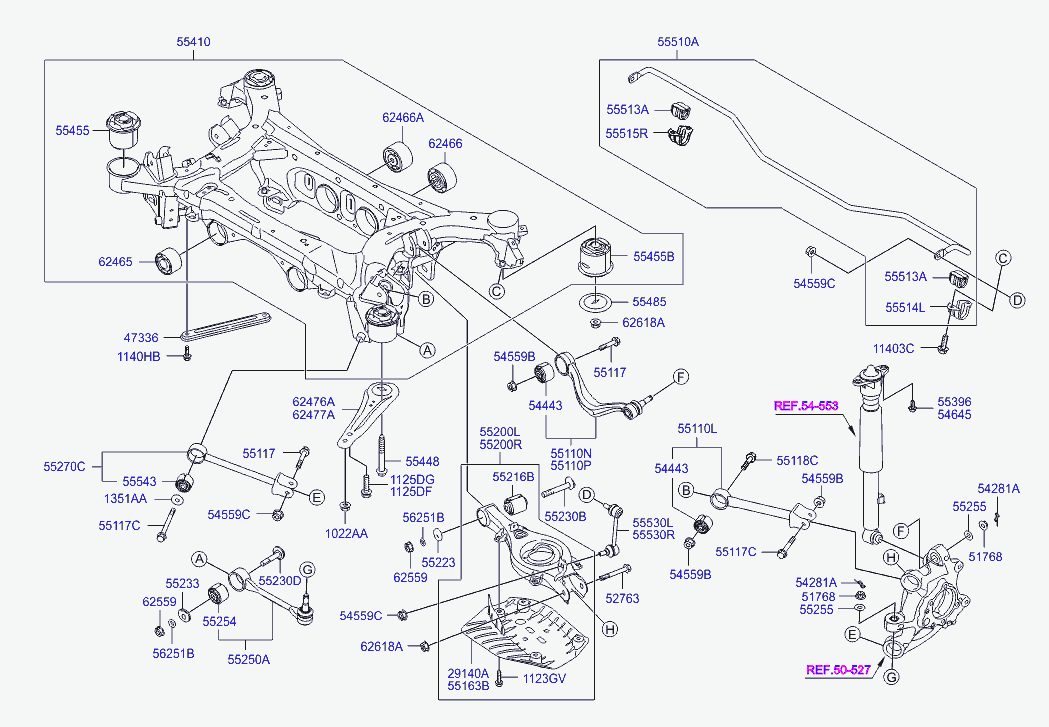 Балка задняя для Хендай Генезис 2013-2016