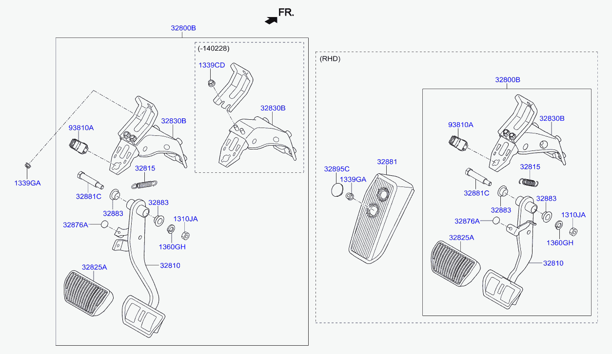 Педаль тормоза для Хендай Генезис 2013-2016