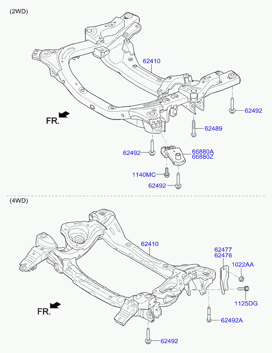 Подрамник передний для Хендай Генезис 2013-2016