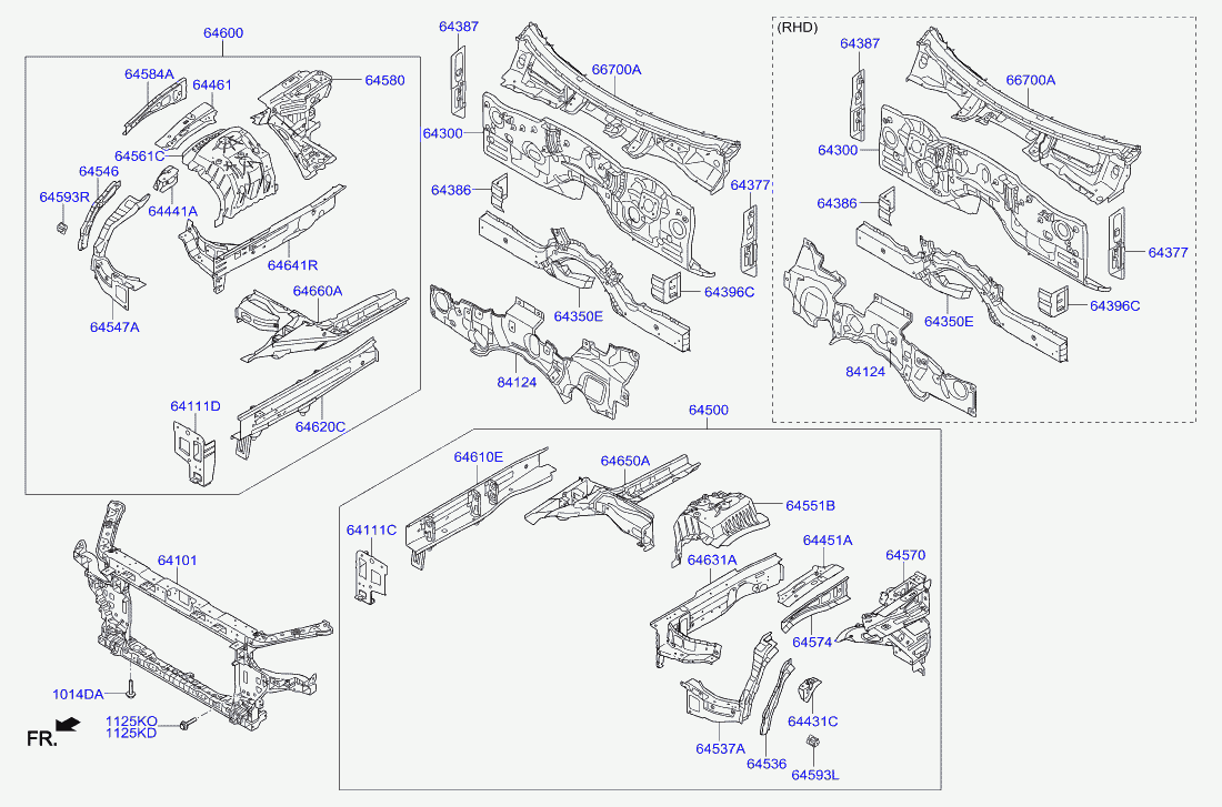 Панель передняя-телевизор для Хендай Генезис 2013-2016