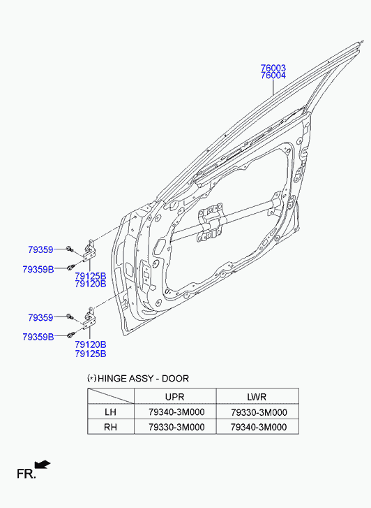 Дверь передняя правая для Хендай Генезис 2013-2016