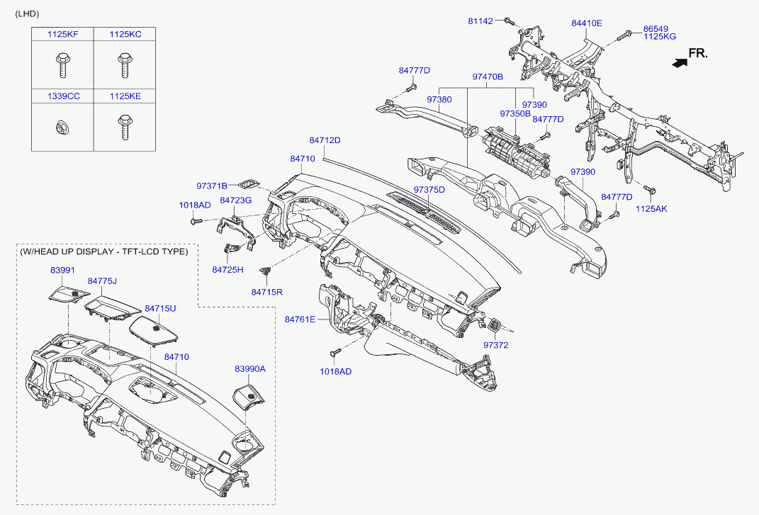 Приборная панель для Хендай Генезис 2013-2016
