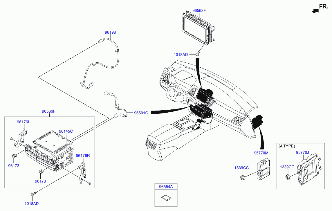 Авто-магнитола для Хендай Генезис 2013-2016