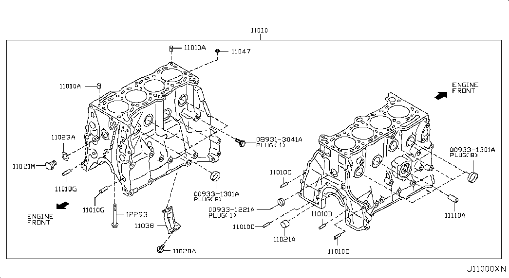 Блок цилиндров в сборе для Ниссан Альмера 2002-2006