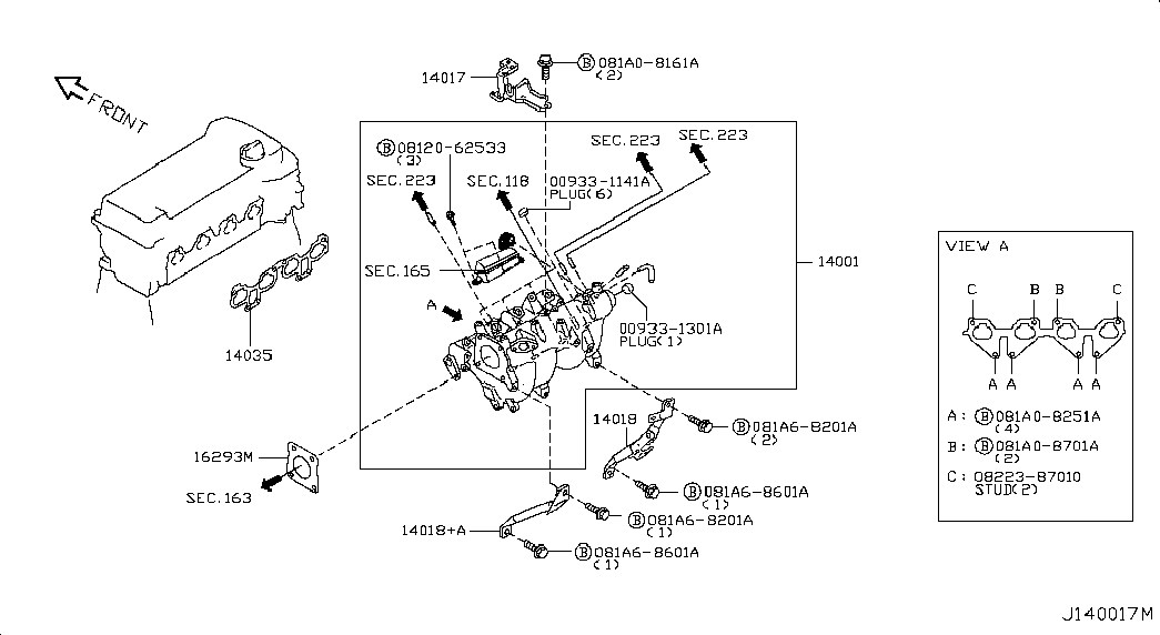 Коллектор впускной для Ниссан Альмера 2002-2006
