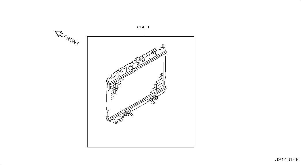 Радиатор двигателя в сборе для Ниссан Альмера 2002-2006