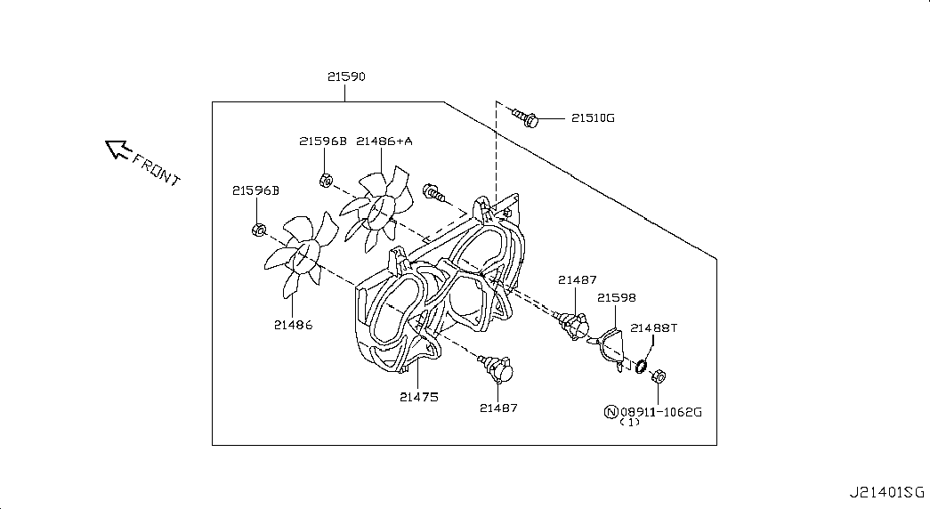 Вентилятор двигателя для Ниссан Альмера 2002-2006