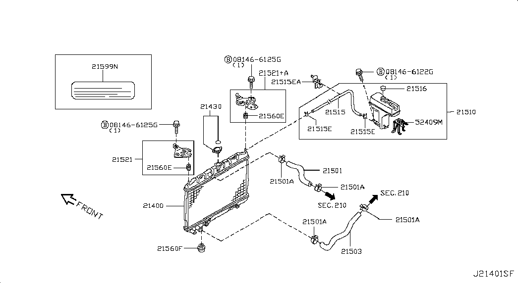 Бачок расширительный для Ниссан Альмера 2002-2006