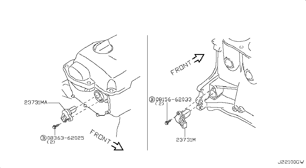 Датчик коленвала для Ниссан Альмера 2002-2006