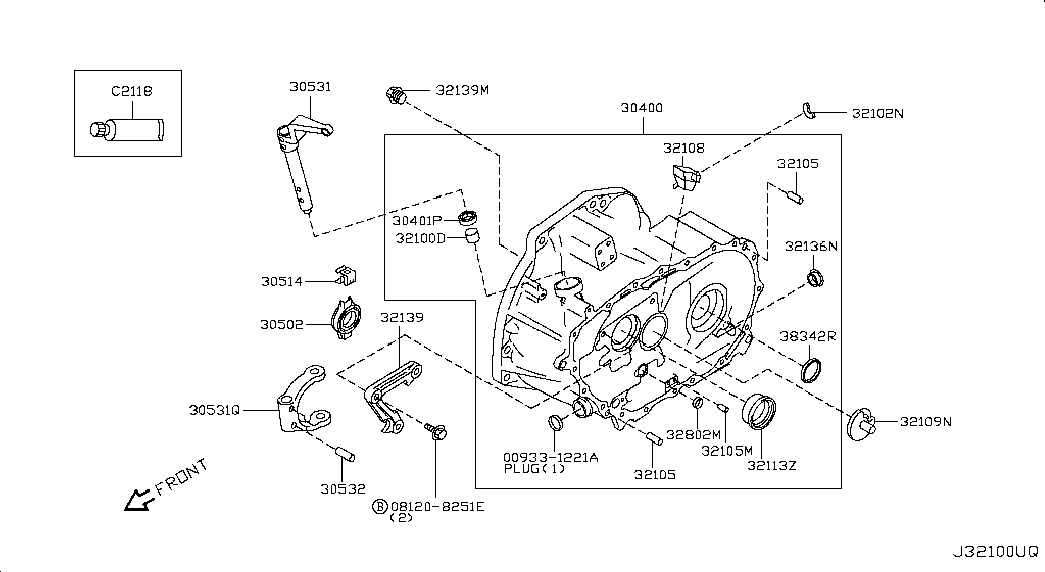 Корпус АКПП для Ниссан Альмера 2002-2006