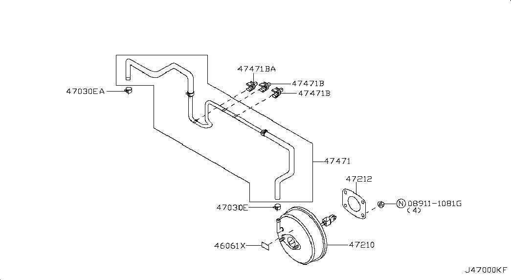 Вакуумный усилитель тормозов для Ниссан Альмера 2002-2006