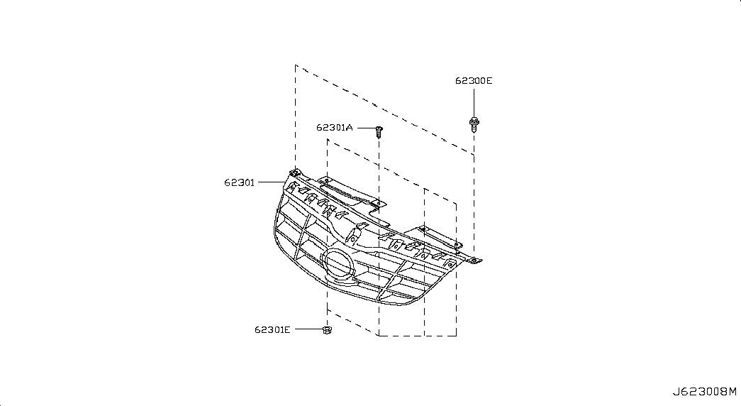 Решетка радиатора для Ниссан Альмера 2002-2006
