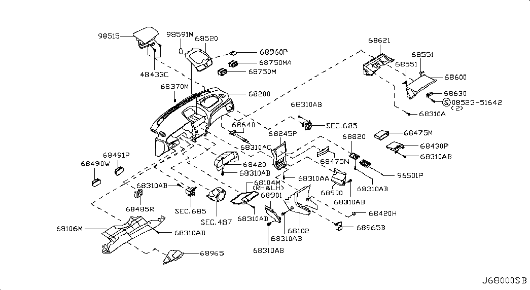 Приборная панель для Ниссан Альмера 2002-2006
